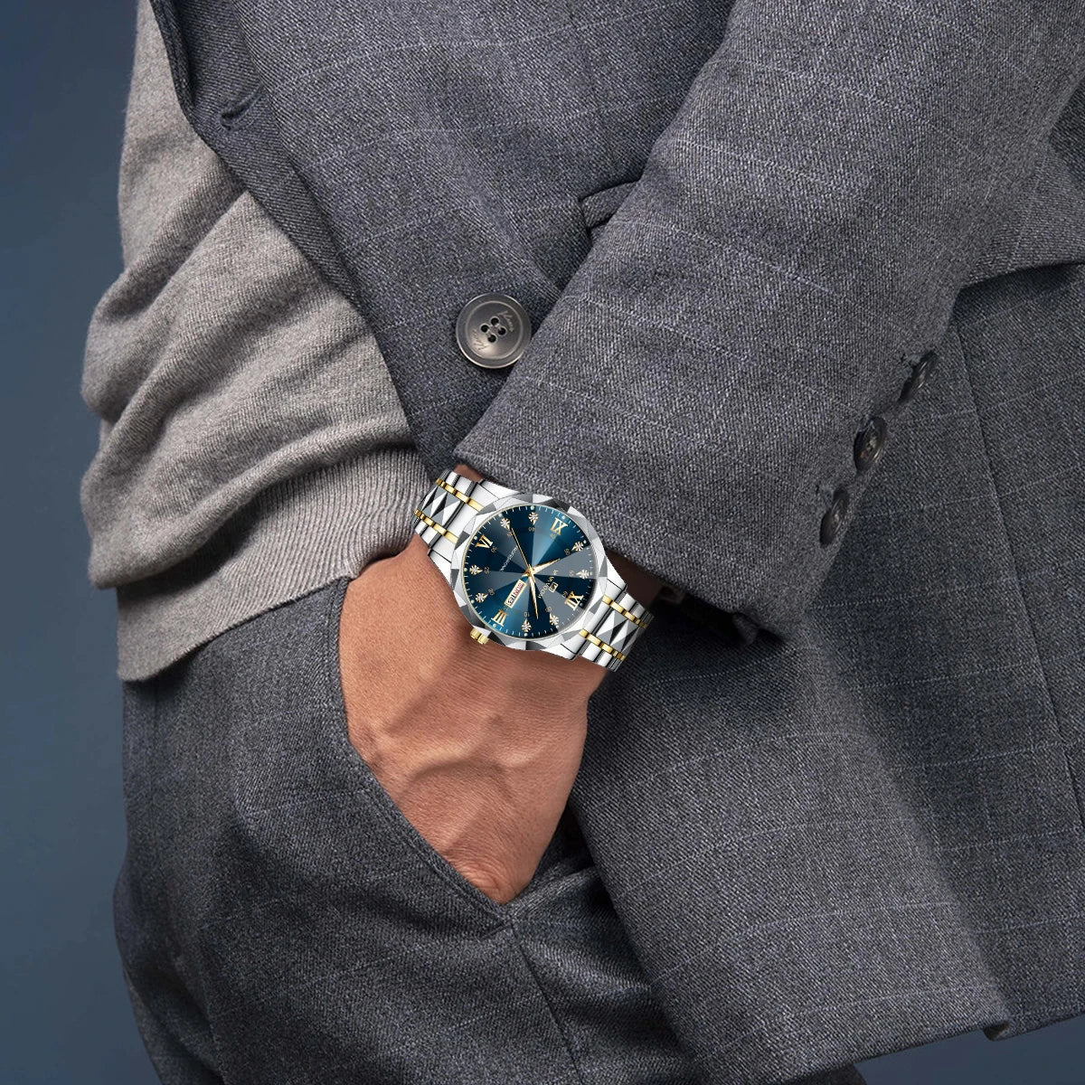 Montre Quartz pour Homme en acier inoxydable