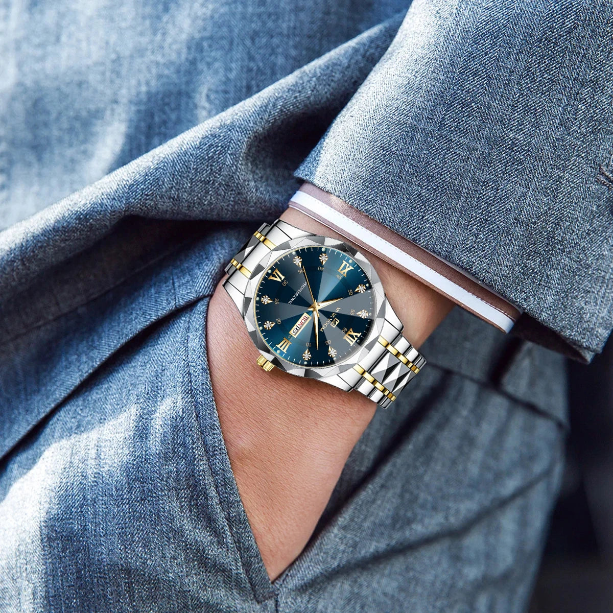 Montre Quartz pour Homme en acier inoxydable